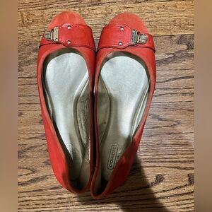 Coach Women's Vibrant orange flats